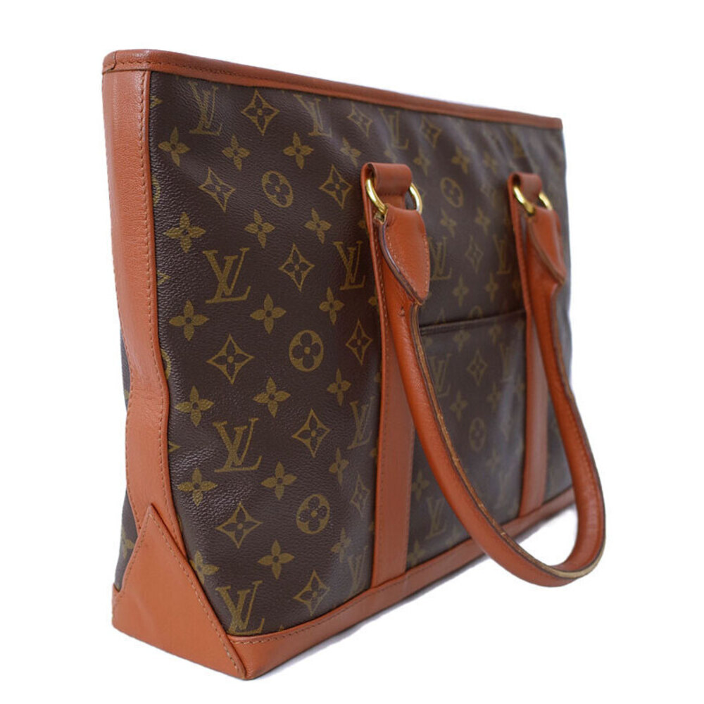 Louis Vuitton Bag Brown Tote Sac Weekend Monogram